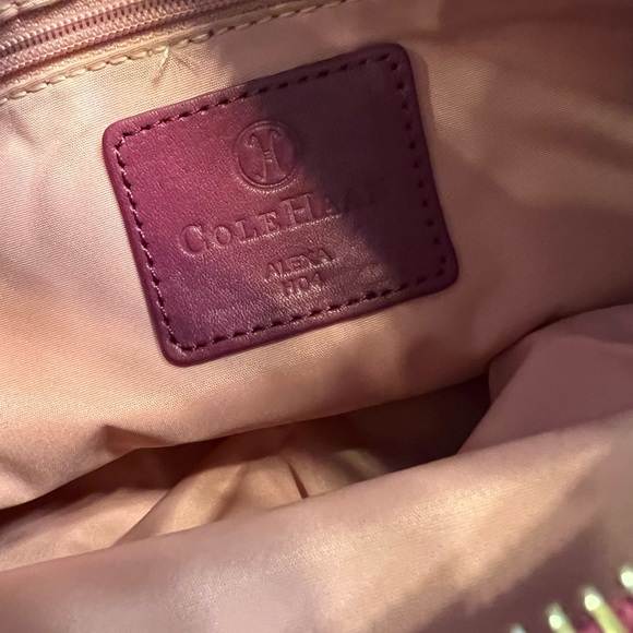 Cole Haan Baguette Barbie pink shoulder bag w front pocket, side zippered pocket - Picture 7 of 12